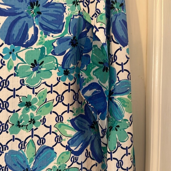 Women’s IBKUL Eloise Print Long Sleeve Floral & Geometric Pattern Athlete Top - Picture 3 of 7